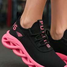 TÊNIS FEMININO CASUAL ACADEMIA MEIA ELÁSTICO TREINO CORRIDA MV - Pink - Visão 2