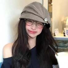 Women Beret Hats - Brown - View 3