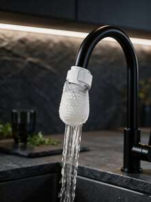 1pc Faucet Splash-Proof Filter Nozzle, Built-In Multi-Layer Filter For Soft Water Flow And Reduced Splashing, Universal Clip-On Installation Fits Most Standard Faucets Without Tools, Basin Faucet Filter, Water-Saving Faucet Tip, Rental Kitchen & Bathroom Accessory, Home Water Filter, Faucet Extender, Splash-Proof Shower Head, Kitchen & Bathroom Water Accessory, Faucet Upgrade, Splash-Proof Water Gadget, Practical Home Essential, Vegetable Washing Splash-Proof Head - Multicolor - View 4