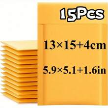 3/8/12/15/25pcs 5.9 Inch Kraft Paper Bubble Mailers, Thickened Self-Sealing Shipping Envelopes, Suitable For Back To School Season - Multiple Styles - View 17