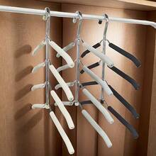 Multi-Functional Hangers, Seamless Sponge Hangers, 360 Degree Rotating Drying Rack, Multi-Layer Space-Saving Clothes Support Rack, T-Shirt Drying Rack, Hangers For Clothes, Storage, Wardrobe Storage Rack, Bedroom Dormitory Accessories, Storage Organization Decor, Holiday Decor, Room Decor, Home Decor, Bedroom Decor, Dresses, Pants, Shoes, Jeans, Boots, Skirts, Spring Outfits, Minimalist Style, Summer Tops - Black - View 1