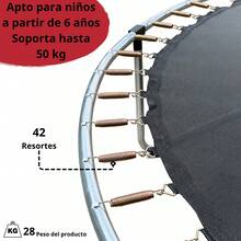 Joykoo Kids Trampolines - Black - View 2