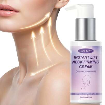Krim Pengencang Leher Peptida & Kolagen 80ml, Losion Perawatan Leher yang Melembapkan Secara Mendalam, Mengencangkan & Menghaluskan Garis Leher, Perawatan Kulit Wajah dan Tubuh yang Melembapkan, Perlengkapan Perawatan Kulit Kecantikan Sehari-hari