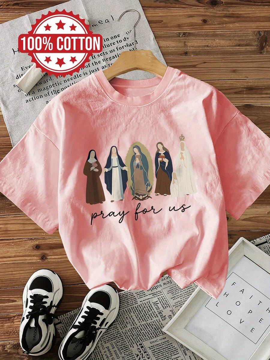 Women T-Shirts - 粉色 - 查看 1