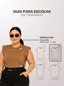 Kit 3 Blusas Feminina Plus Size Muscle Tee 100% Algodão Premium Básica Casual - J00 - Multicolorido - Visão 10