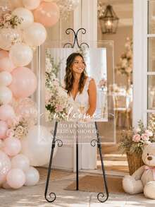 Photo Wedding Welcome Sign, Wedding Rehearsal Sign, Modern Wedding Sign, Acrylic Welcome Sign, Wedding Photo Sign, Welcome To Our Wedding - Multicolor - View 6