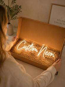 1PC Custom LED Neon Sign, Personalized Name Text Light, USB Powered Acrylic Wall Decor, Custom Neon Lamp For Bedroom, Living Room, Wedding, Birthday Party, Anniversary, Home Bar, Photo Backdrop, Housewarming Gift - Multicolor (Style 6) - View 5