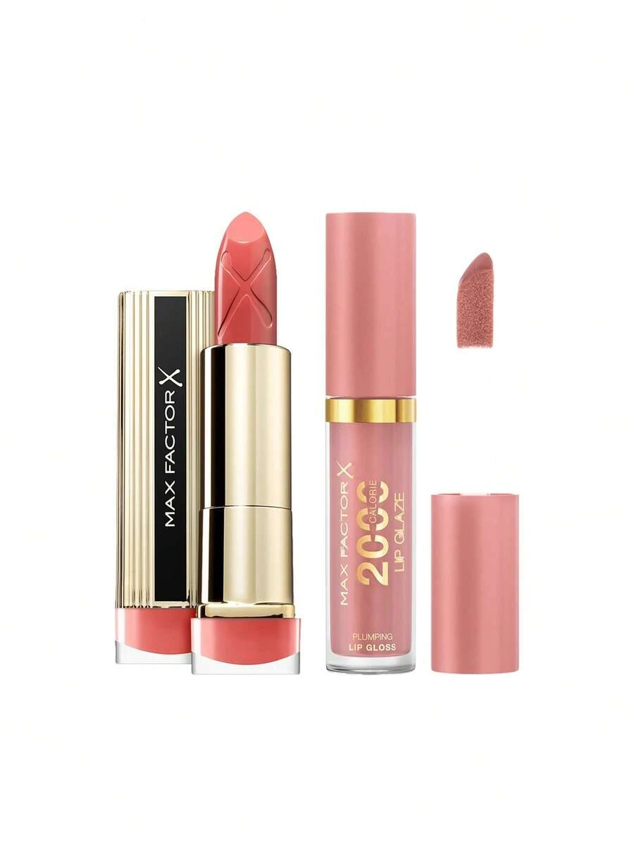 Max Factor [Bundle] Colour Elixir Lipstick 050 Pink Brandy 4 G + 2000 Calorie Lip Glaze 085 Floral Cream 4.4 Ml - 050 Pink Brandy+085 Floral Cream - View 1