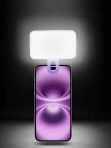 buguangdeng 1pc LED Selfie Light, 3 Lighting Modes, Portable Clip-On Fill Light, Suitable For Makeup, Live Streaming, Meetings, Rechargeable For Phone, Camera - Multicolor - View 12
