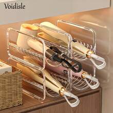 1pc Curling Iron Holder, Hair Dryer Storage Box, Egg Roll Curling Iron Organizer, Item Storage Rack, Straight Hair Comb Organizer, Flat Iron Holder, Stackable Design, Countertop Style, Transparent Acrylic, Suitable For Bathroom, Countertop, Vanity, Washbasin, Toilet, Entrance, Practical Storage Shelf - Multicolor - View 3