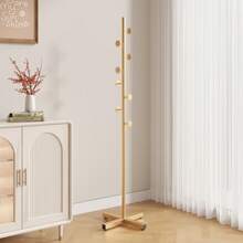 1 pièce Support de cintre portable au sol avec un design unique, pour la chambre ou la maison. Décorations, décorations d'automne, décorations de fête, décorations de chambre, décorations de maison, décorations d'automne, décorations de chambre à coucher - Style gâteau rond + support doré (base croix) - Voir 6
