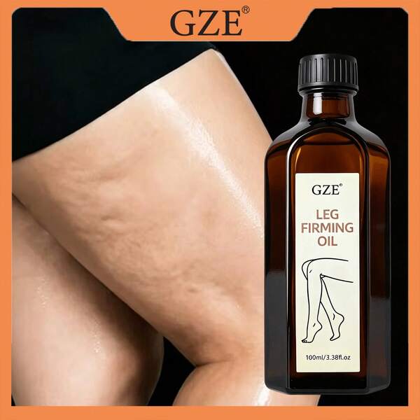 GZE Firming Leg Massage Oil 100ml/3.38fl.Oz, Daily Hydrating Firming Leg Oil, Nourishes Dry Leg Skin And Improves Appearance Of Loose Leg Skin