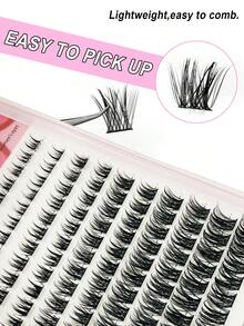 Asiteo 120pcs Bulu Mata Ekstensi Lembut dan Halus, Campuran 8-16mm 0.07mm D Curl, 10 Baris Bulu Mata Imitasi Mink Tahan Air, Cocok untuk Tampilan Riasan Natural hingga Dramatis, Ideal untuk Sehari-hari, Pesta, atau Acara - D - View 2