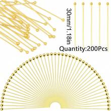 200pcs 16-40mm Iron Alloy Ball Pins, Handmade DIY Jewelry Bracelet Necklace Phone Car Hanging Keychain Material Accessories - Crochet Hook - View 8