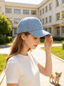 1pc Embroidered Baseball Cap, Breathable Thin Style, Truck Driver Unisex Outdoor Sun Hat, Suitable For Spring/Summer. Student & Couple Gift.,Holiday,Festival - Floral Pattern In 3 Colors - View 2