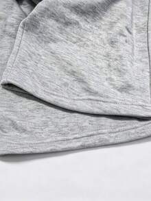 Men's Plus Size Solid Color Sports Casual Knit Sweatpants, Street Retro Drawstring Straight Leg Pants, Versatile - Light Grey - View 4