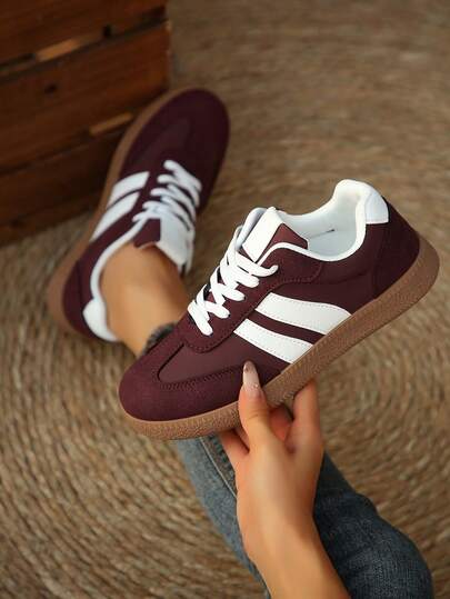 Women's Flat Shoes, Women's Sneakers, Fashion Casual Shoes With Anti-Slip And Wear-Resistant Functions, Lace-Up Front Running Sports Shoes, Women's Shoes