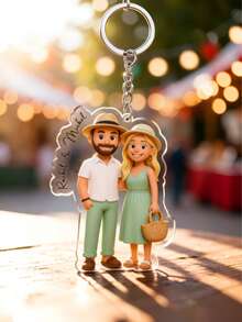 Custom Portrait Acrylic Figurine, Personalized Photo To Cartoon Acrylic Keychain, Custom Photo To Cartoon Acrylic Plaque, Custom Name Ornament, Wedding Keepsake, Anniversary Gift, Suitable For Couples/Friends/Family Custom Cartoon Photo Gift - C-cartoonized Name Accessories - View 9
