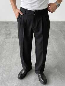 DAZY Men's Casual Slim Fit Dress Pants, Suitable For Spring And Autumn Outdoor And Daily Wear - Black - View 4