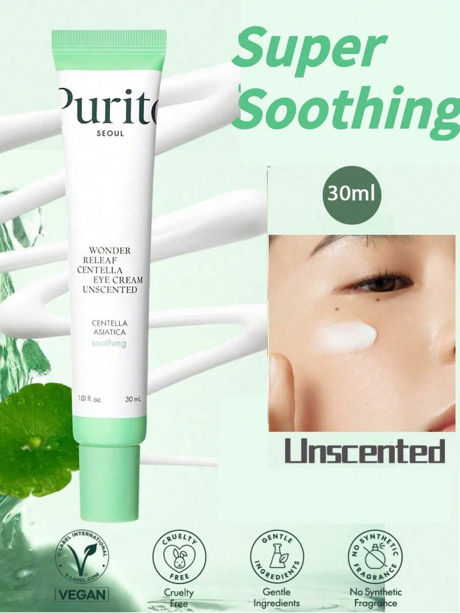 Purito 30ml/1 Fl Oz 積雪草眼霜,韓國積雪草,適合敏感肌膚,舒緩眼周,淡化黑眼圈、皺紋與浮腫,K-Beauty,純素,韓國護膚 - Unscented 30ml - 查看 1