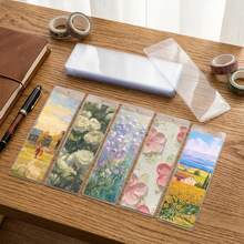 10pcs Plastic Bookmark Set, DIY Transparent Bookmark Clips, Photo Booth Album Covers, Blank Photo Frames, Suitable For Wedding Photo Strips, Graduation Gifts, Office Party Favors - Transparent Bookmark Sleeve - View 2