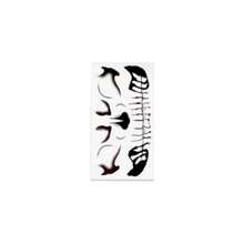 4Pcs Forever & Moment Halloween Black Skull Floral Hair Accessories Earrings Face Stickers Skull Gloves For Women Skeleton Bride Look Cosplay Party - Multicolor - View 8