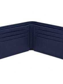Cartera color azul / billetera para hombre  Piel Genuina    almacenar billetes y tarjetas   regalo, casual o formal - azul real - Ver 4