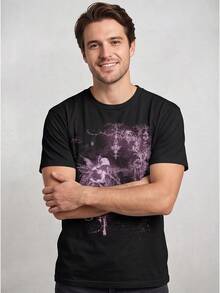 Men T-Shirts - 黑色 - 查看 4