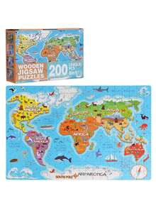 200pcs Kids Educational Wooden Puzzles, Multi-Theme, Logic Training Toys, Fun Learning Activity - Multicolor - View 13