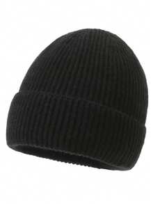 1pc Ribbed Knit Beanie, Minimalist Solid Color Loose Oversized Hat, Unisex Autumn/Winter Warm Ear Protection Wool Cap - 1pcs - View 13