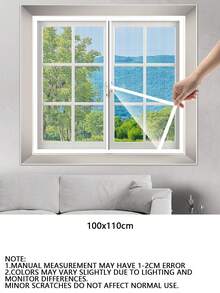 DIY Self-Adhesive Mosquito Net Curtain, Fly And Insect Proof Screen, With Hooks And Tape, Easy To Install, Can Be Used As Window Screen Protector, Safety Protection Net, Suitable For Multiple Windows, Home Insect Prevention, Home Decor - Multicolor - View 17