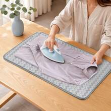 Portable Foldable Ironing Pad With Hanging Strap, Flat And Hanging Dual Use, Geometric Wave Pattern Design, Foldable Ironing Board For Home, Perfect Alternative To Traditional Ironing Board, Suitable For Multiple Scenarios, Easy Storage And Space-Saving, Ideal For Small Apartments, RVs, Home And Travel, Best Gift For Wife And Mom - Wavy Geometric - View 8