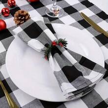 Christmas Red Berry Pine Needle Napkin Rings, Mini Wreath Napkin Buckles, Xmas Table Setting Decor - Multicolor - View 9