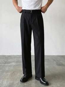 DAZY Men's Casual Slim Fit Dress Pants, Suitable For Spring And Autumn Outdoor And Daily Wear - Black - View 5