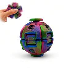 1 quả bóng giải tỏa căng thẳng in 3D hình lồi, sản phẩm sáng tạo để bàn cho nhà và văn phòng, có thể nhấn và xoay, bóng xếp hình 3D - Nhiều màu - Xem 5