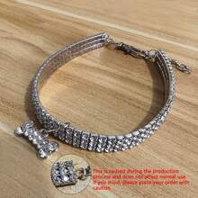 1pc Pet Collar, White Necklace, Suitable For Cats And Dogs, Decorated With Bone Pattern, Suitable For All Seasons - Silver - View 11