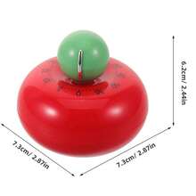1pc Magnetic Mechanical Kitchen Timer, Battery-Free Time Management Tool, Fun Design, Suitable For Baking, Cooking, Studying And Sports, Ideal For Home, Chef, Office And Classroom Use, Easy To Store - Red - View 4