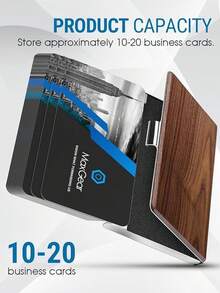 Personalized Business Fashion Business Card Holder, Customizable Logo Office Supplies Gift Business Card Holder, Magnetic Business Card Clip, Suitable For Storing Business Cards, Also Can Store Cigarettes, Father's Day Gift - Multicolor - View 5