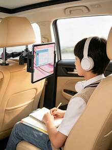 Car Rear Seat Headrest Rotating Telescopic Adjustable Bracket Phone Tablet Holder - Upgraded Version (black) - View 14