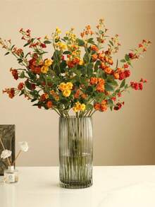 1/2/3pcs 27.6in Artificial Rose Flowers, Suitable For DIY Flower Wall, Scene Decoration, Living Room Bedroom Vase Arrangement, Wedding, Party Decor, Tabletop Centerpiece. Suitable For Autumn/Winter Seasons, Can Be Used For Room Decor, Home Decor - Yellow - View 10