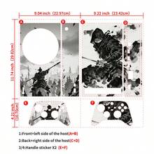 Removable Vinyl Sticker For Xbox Series S, Red Samurai Art Style Console & Controller Scratch-Resistant Protective Film - View 2
