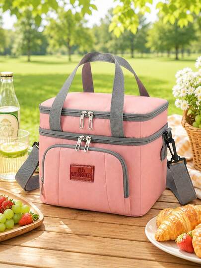 1pc Insulated Lunch Bag, Reusable Office/Picnic/Hiking/Beach Lunch Box-Leak-Proof Refrigerated Tote Storage Bag, Suitable For Adults, Back-To-School,