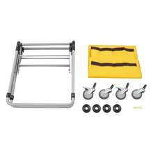 YUNRUX Laundry Basket With Wheels, Compact Rolling Laundry Cart, Laundry Trolley - Yellow - View 3