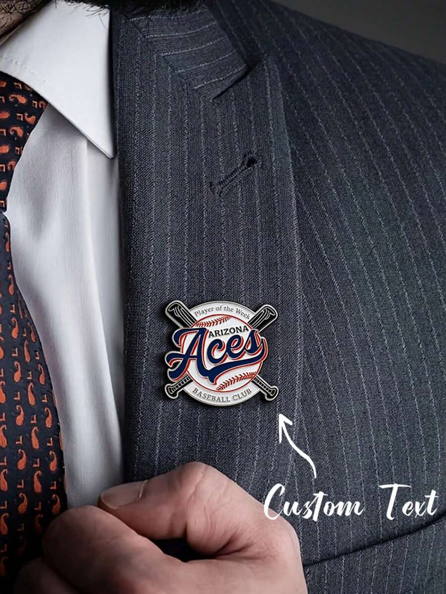 Custom Company Logo Photo Brooch, Personalized Club Logo Photo Colorful Brooch, Family Stainless Steel Jewelry - Printed Brooch - View 1