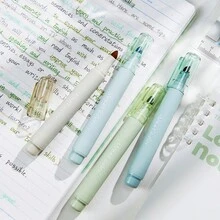 12入莫蘭迪色螢光筆，柔觸感、耐褪色、水性墨水、圓筆尖，適用於辦公用品、書寫與標記、筆記本與素描 - 12支裝 - 查看 5