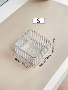 8/7/6/1pc Transparent Cosmetic Storage Box, Desktop Storage, Drawer Storage, Countertop Storage, Stackable Storage, Bedroom Decor, Holiday Decor, Room Decor, Home Decor Storage, Suitable For Organizing Cosmetics - Clear - View 5