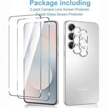 2+2件組 相容 Galaxy A57/A56/A37/A55/A35/A36/A26 高品質鋼化玻璃螢幕保護貼 + 鏡頭保護貼 防刮 無氣泡 - 無色 - 查看 23