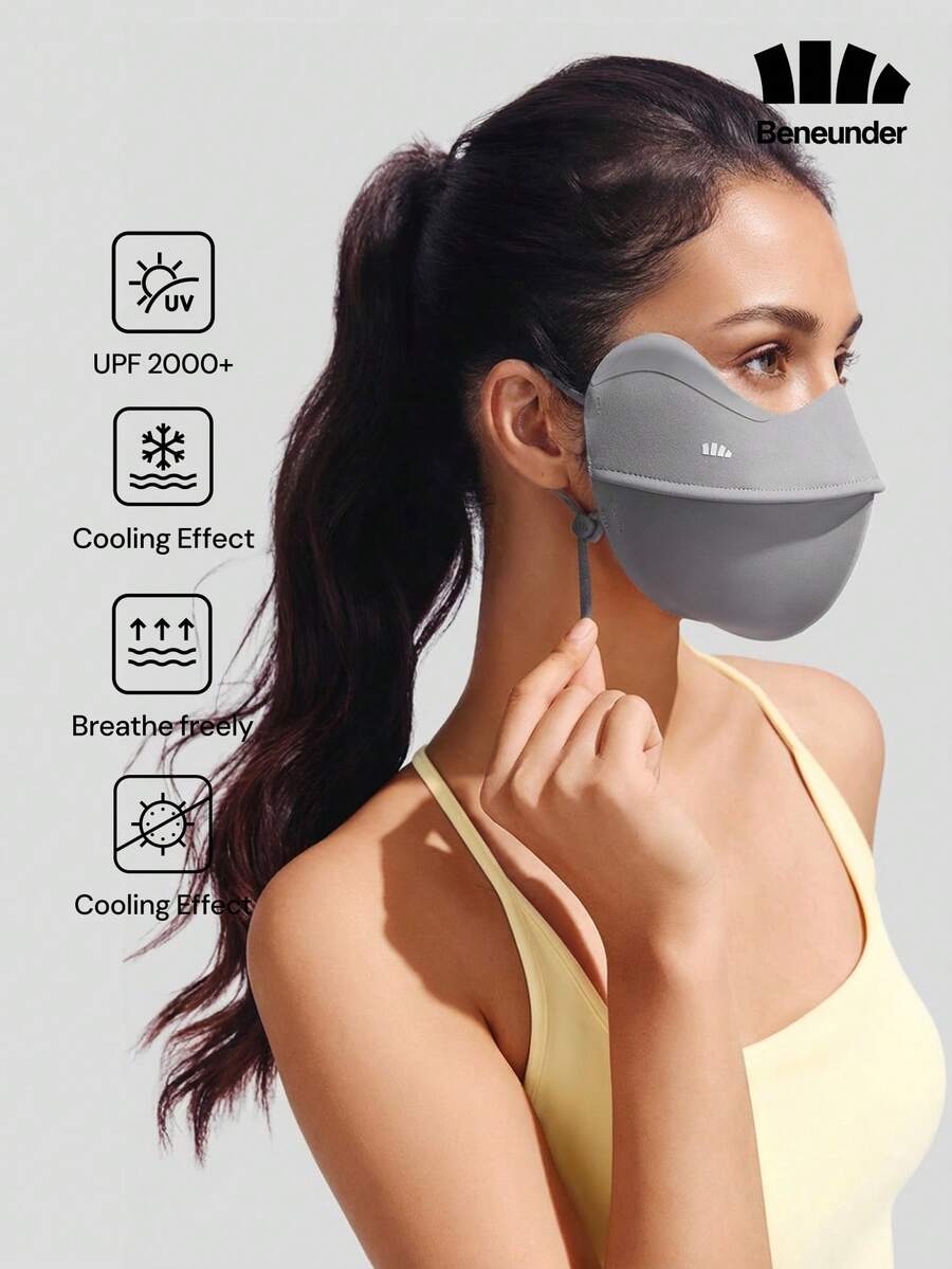 Beneunder Eye-Covering Ultra-Strong Sun Protection Face Mask MP831 - Grey - View 1