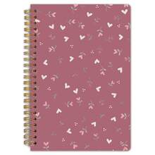 1pc Bohemian Floral Heart Spiral Notebook With Perforated Pages And Soft Cover - Pink, Suitable For School, Office, Journal, Gift, Durable Cover, Compact Size, With Lined Pages For Bullet Journaling And Planning - Multicolor - View 5