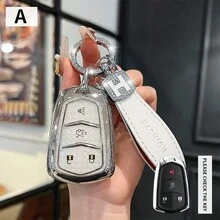 凱迪拉克鑰匙遙控器保護套 XT5 XT6 CT6 XT4 XTS CT5 SRX ATSL 高端純色休閒可愛 TPU 車鑰匙套 節日禮物 - 彩色 - 查看 13